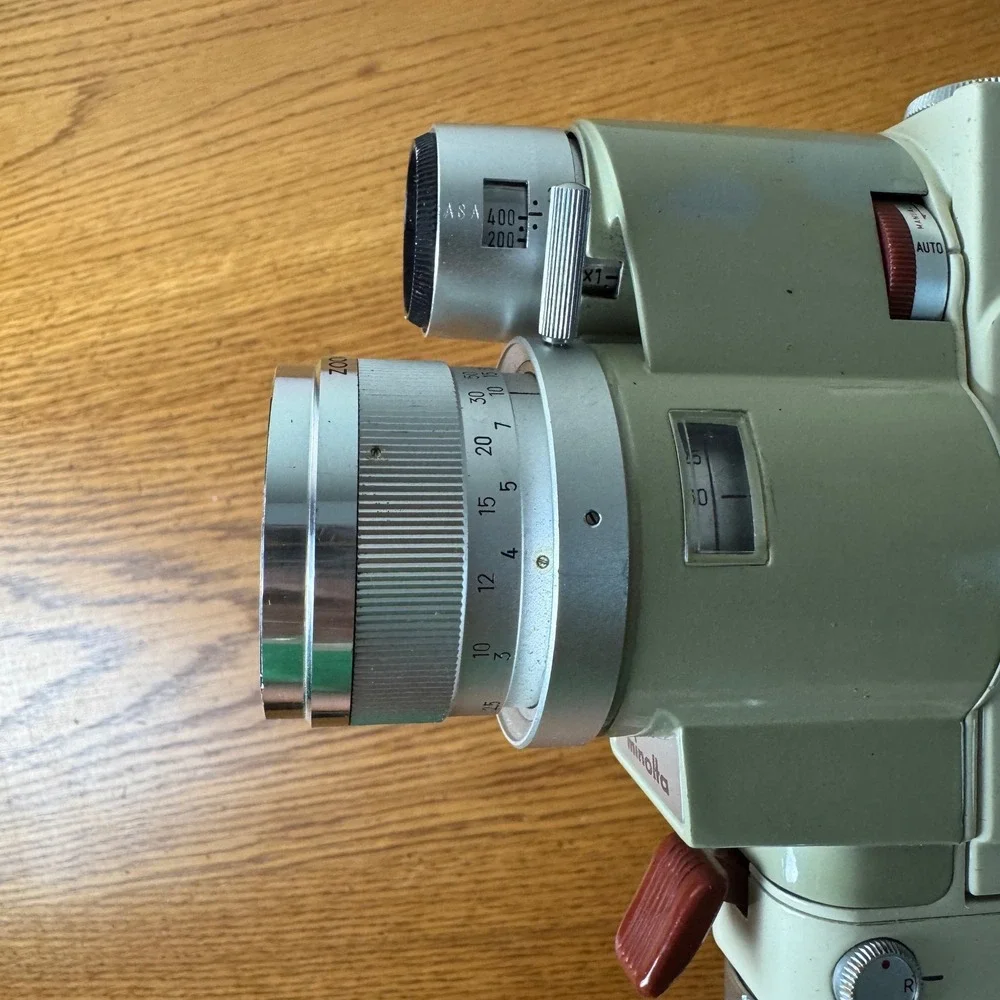 Vintage Minolta Zoom 8‎ Millimeter Movie Camera Used Leather Case Untested